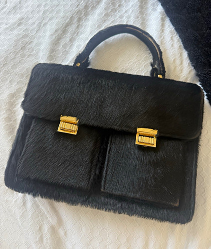 Vintage style black pony - style,