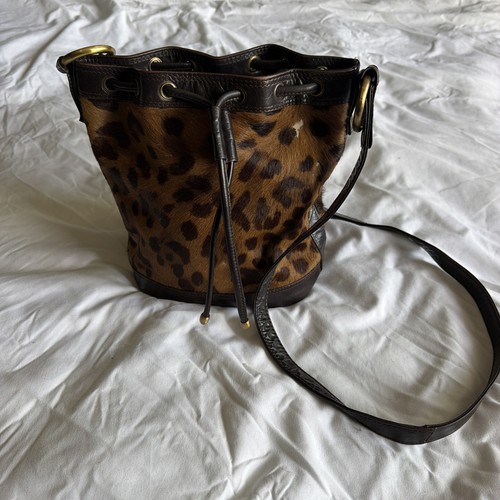 Brown leather and pony hair - brown,