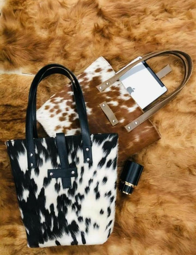 100 cowhide leather tote bag - leather,