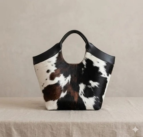 Cowhide tote bag hair hide - cowhide,