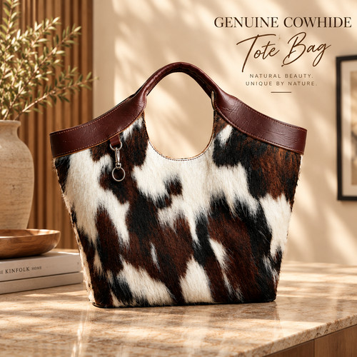 Cowhide tote bag - tote, hair
