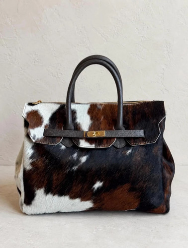 Haired cowhide bag large - cowhide, bag,