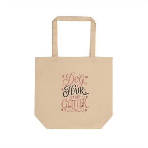Dog hair glitter tote - hair, my
