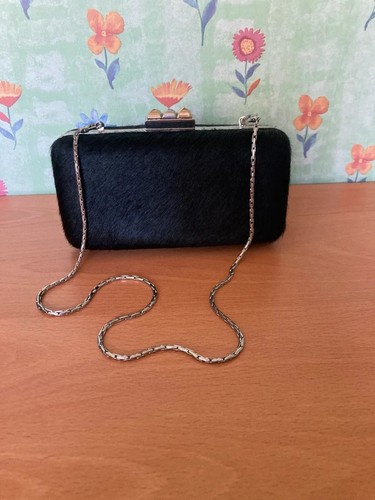 Zara black faux pony - black, box
