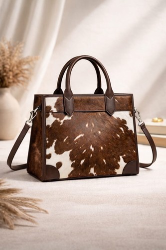 Hair cowhide leather tote - leather,