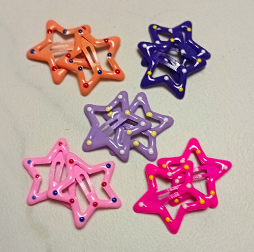 Y2k style 10pcs star hair - y2k,