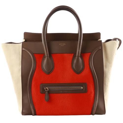 Celine orange luggage mini - celine,