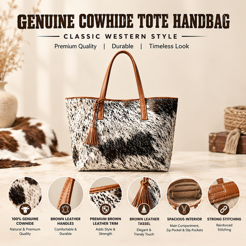 Black white speckled cowhide - black,