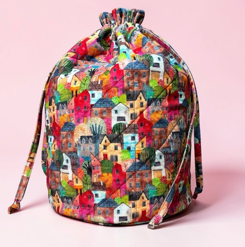 Large quilted bucket project - large, /