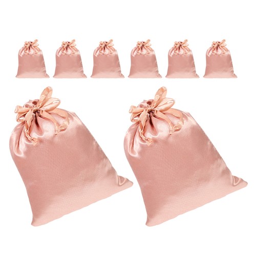 8pcs pink silky satin - 8pcs,