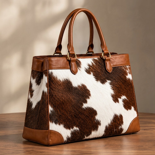 Cowhide leather tote - tote, bag