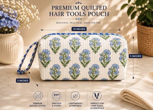 Indian quilted cotton - indian, hair