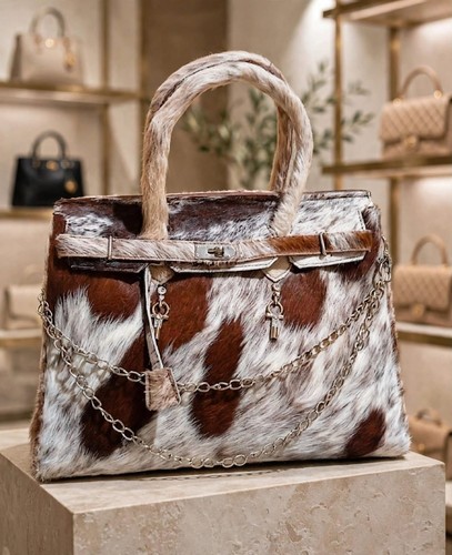 Handmade brown cowhide leather - handmade,